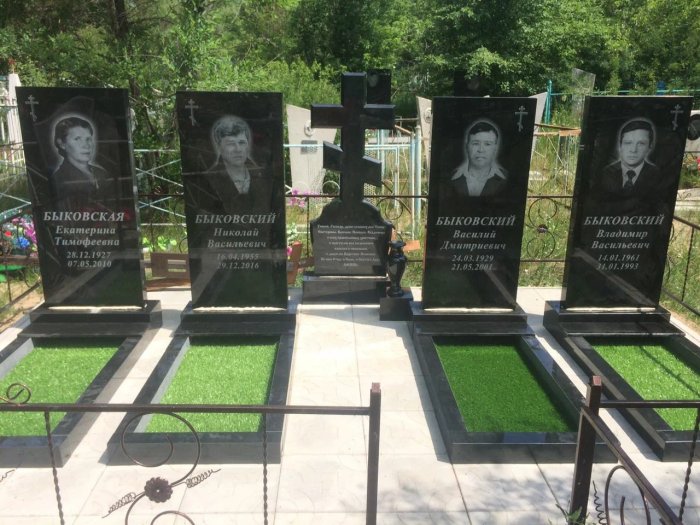 Родовое захоронение на кладбище
