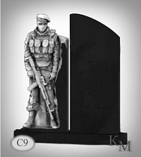 Памятник военным, солдатам, воинам без доп.стелы С9; 120х80х10