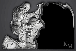 Памятник военным, солдатам, воинам С5; 120х80х10 