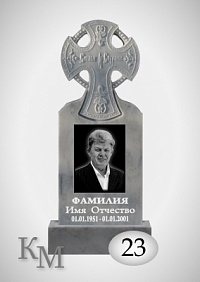 Гранитный крест №23 100х50х5; тумба 50х20х15