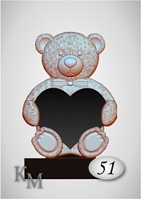 Памятник. Комплект 63-51Т детский, фреза 3D