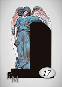 Памятник. Комплект из гранита 63-17 фреза 3D