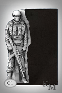 Памятник военным, солдатам, воинам С1; 120х80х10