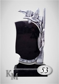 Памятник на могилу. Комплект из гранита 63-53 фреза 3D стела 120х60(8)
