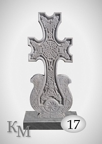 Гранитный крест №17 100х50х5; тумба 50х20х15