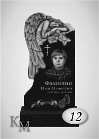 Памятник. Комплект из гранита 63-12Д фреза 3D