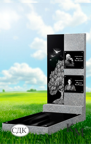 Памятник из стекла закаленного СДК 100х50х10