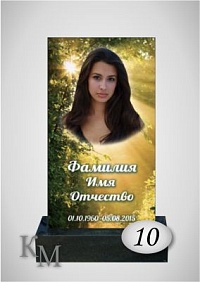 Стеклянная накладка с фотопечатью №10 (100х50х11)