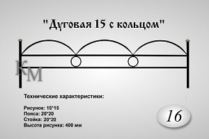 Ограда на могилу из металла №16