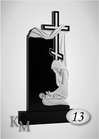 Памятник. Комплект из гранита 63-13 фреза 3D